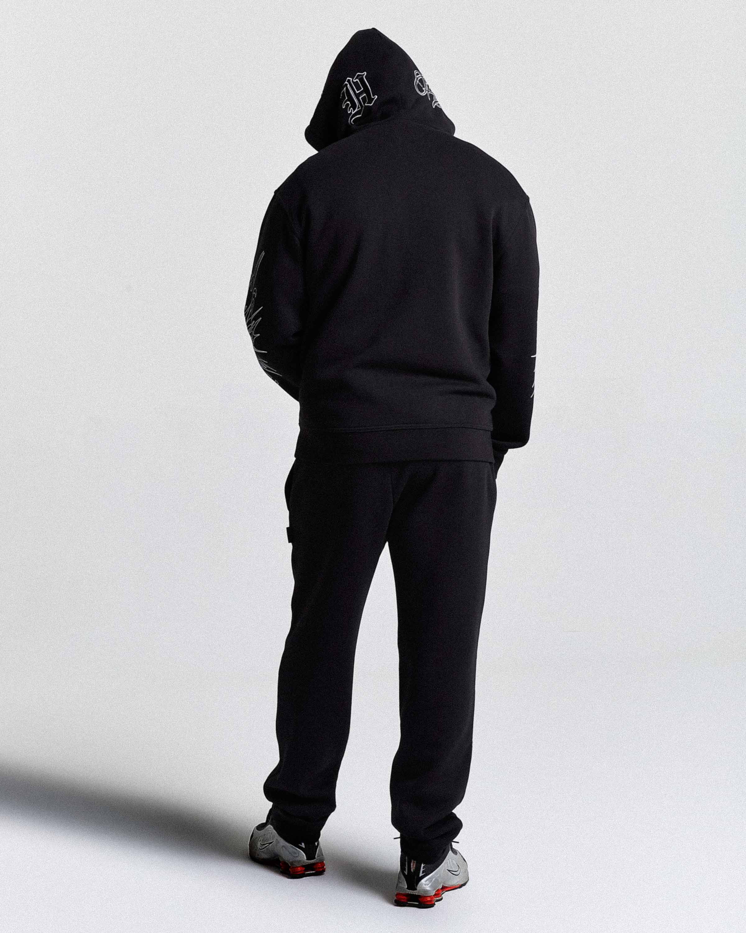 Spectral Oversized Hoodie - Black/White - Image 6