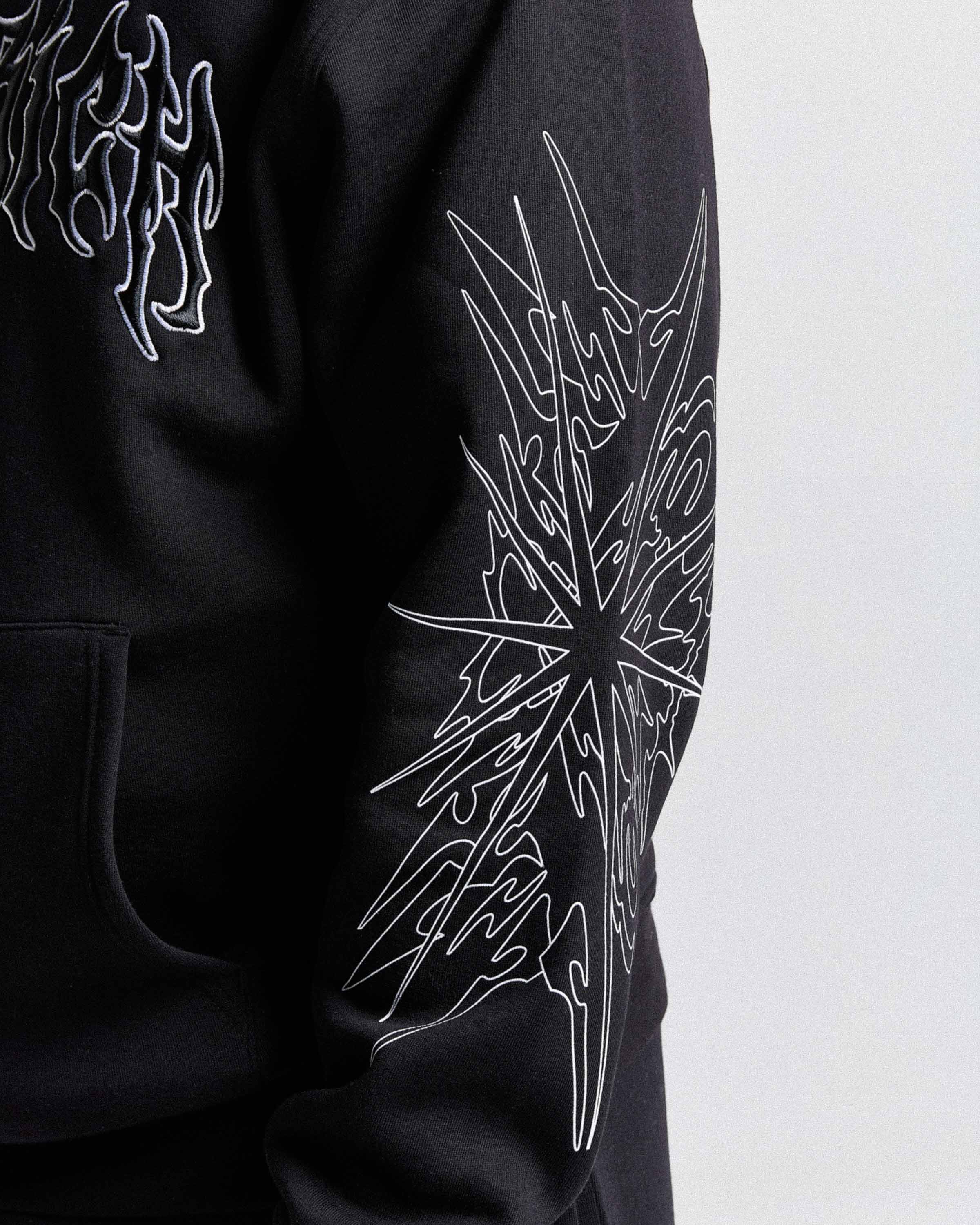 Spectral Oversized Hoodie - Black/White - Image 7