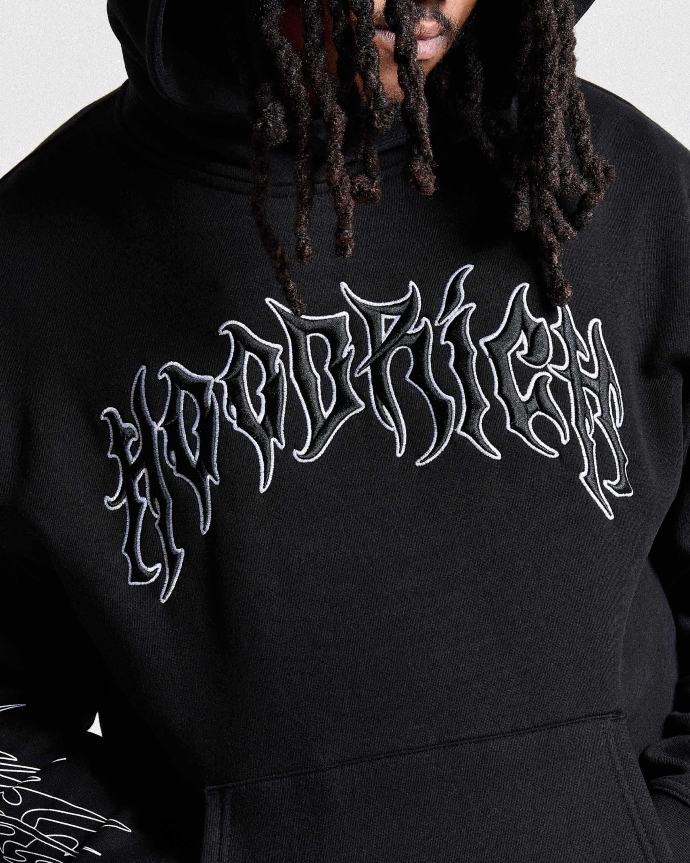 Spectral Oversized Hoodie - Black/White - Image 8