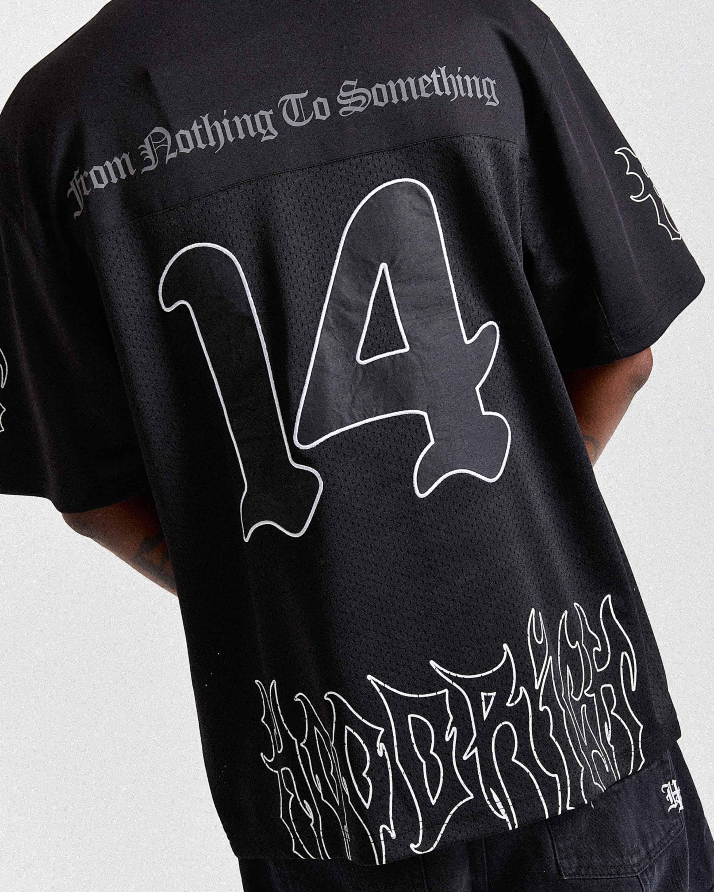 Spectral Oversized Mesh Jersey - Black/White - Image 5