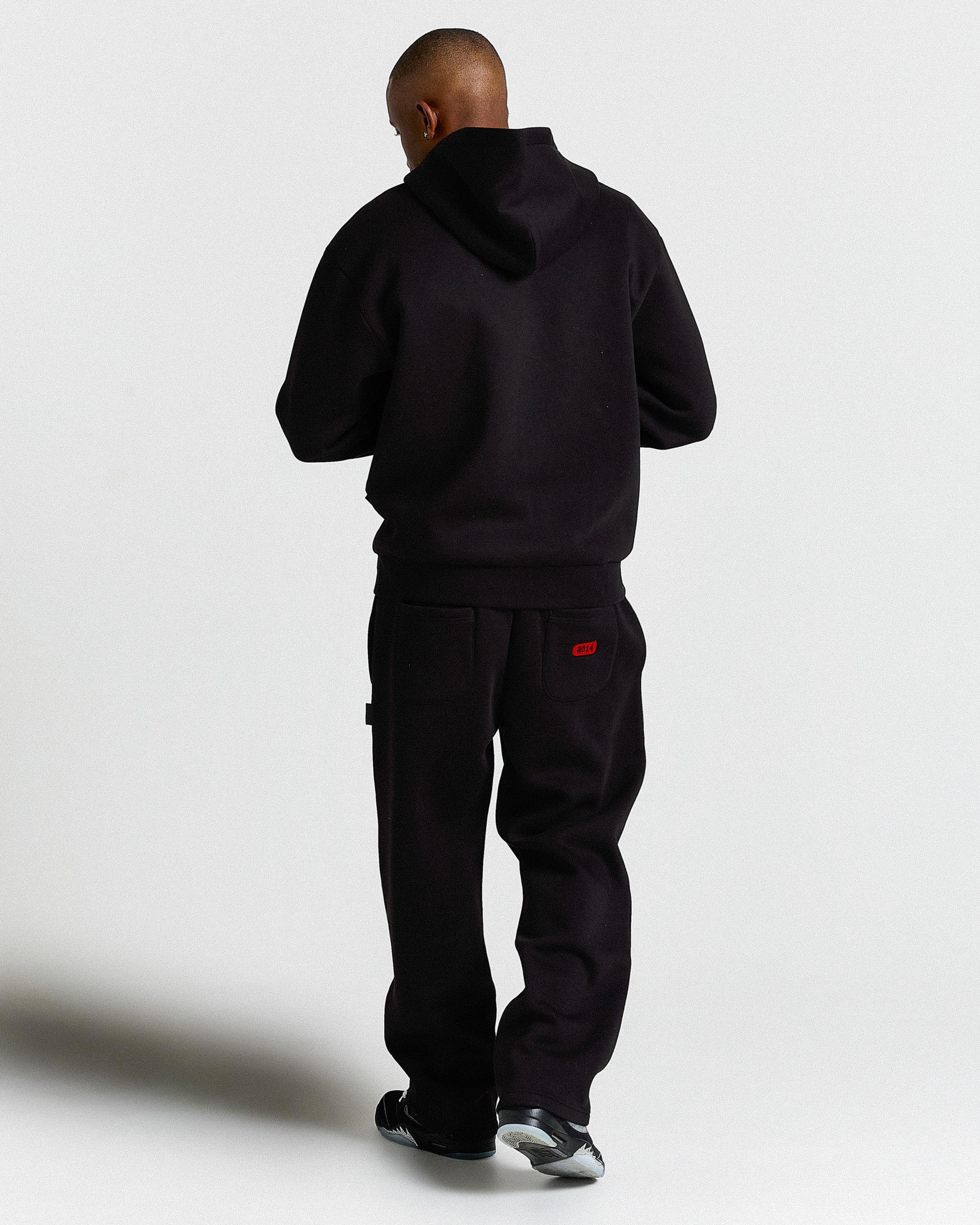 Stade Oversized Wide Leg Joggers - Black/White - Image 4
