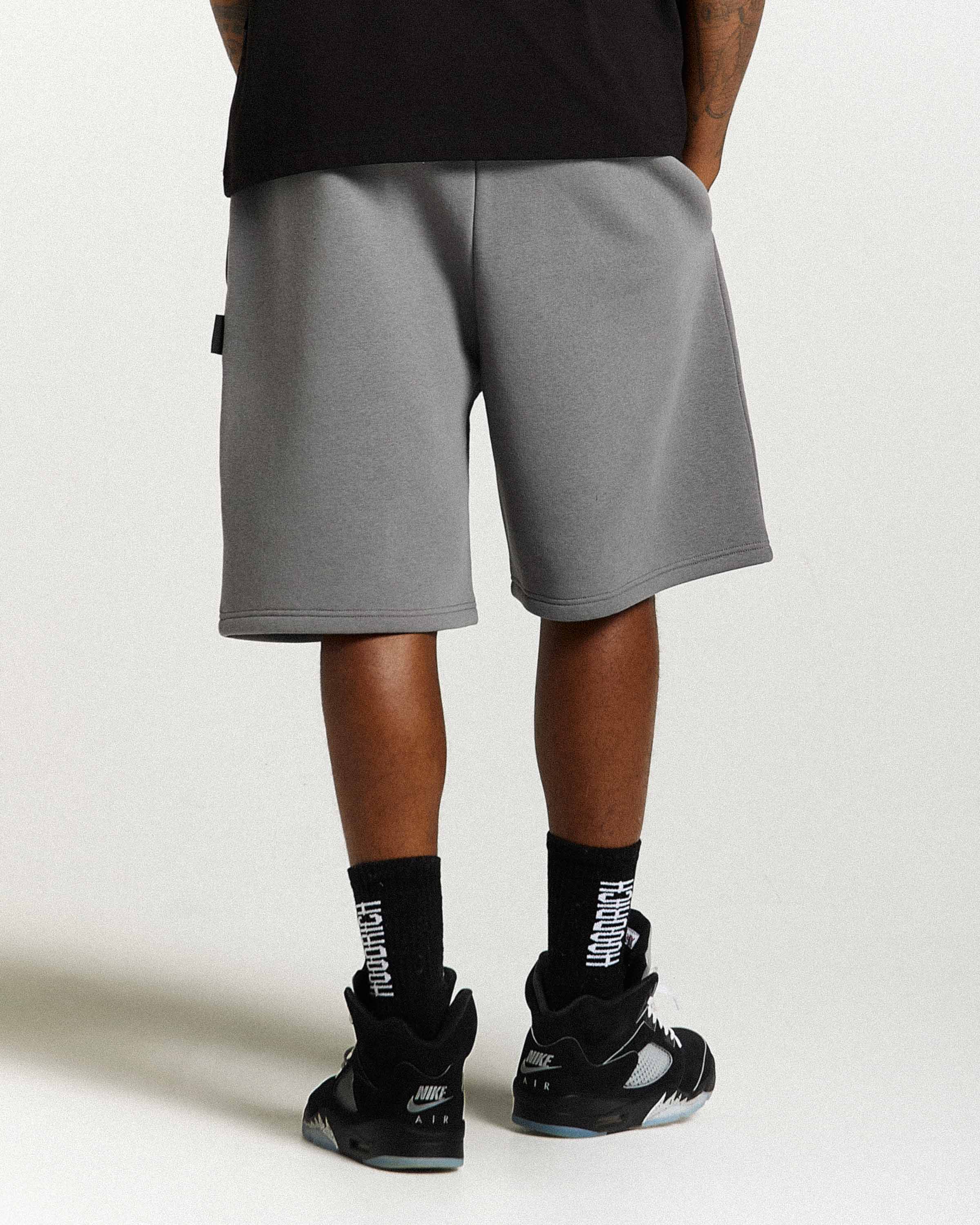 Stamp Tour Oversized Shorts - Grey/Black/Yellow - Image 4