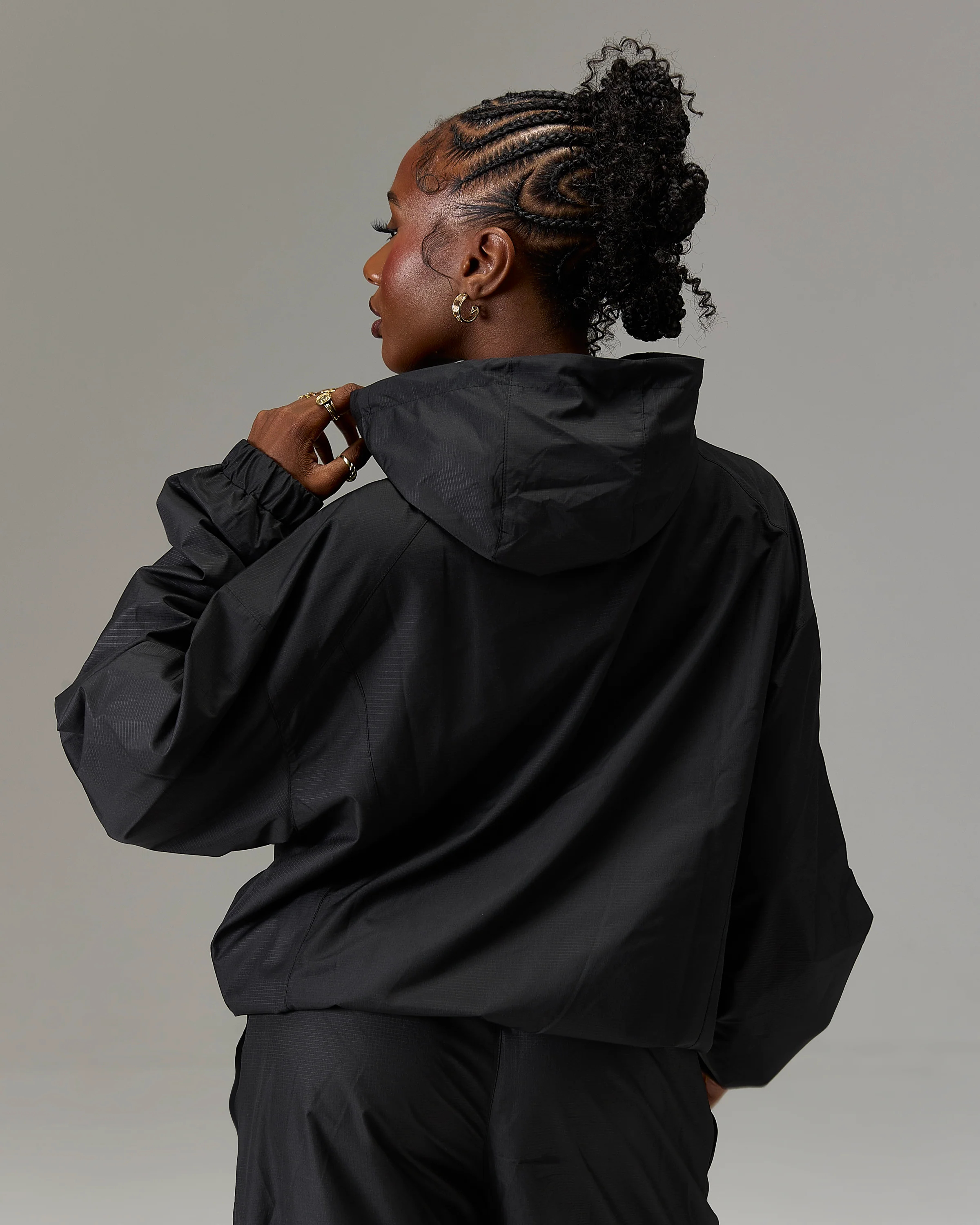 The Winner's Circle Ripstop Woven Jacket - Black/White - Image 4
