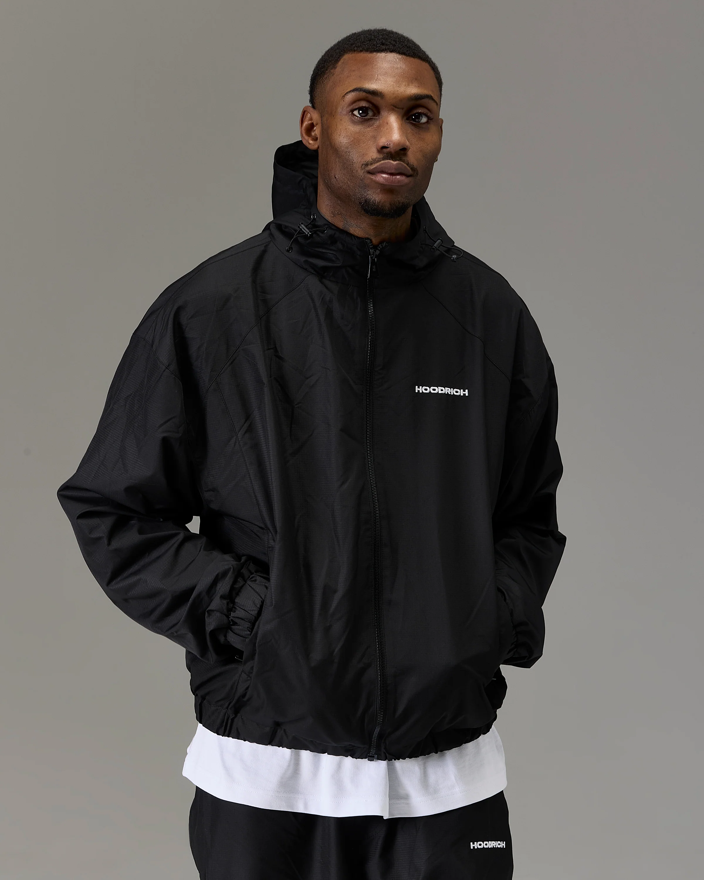 The Winner's Circle Ripstop Woven Jacket - Black/White - Image 5
