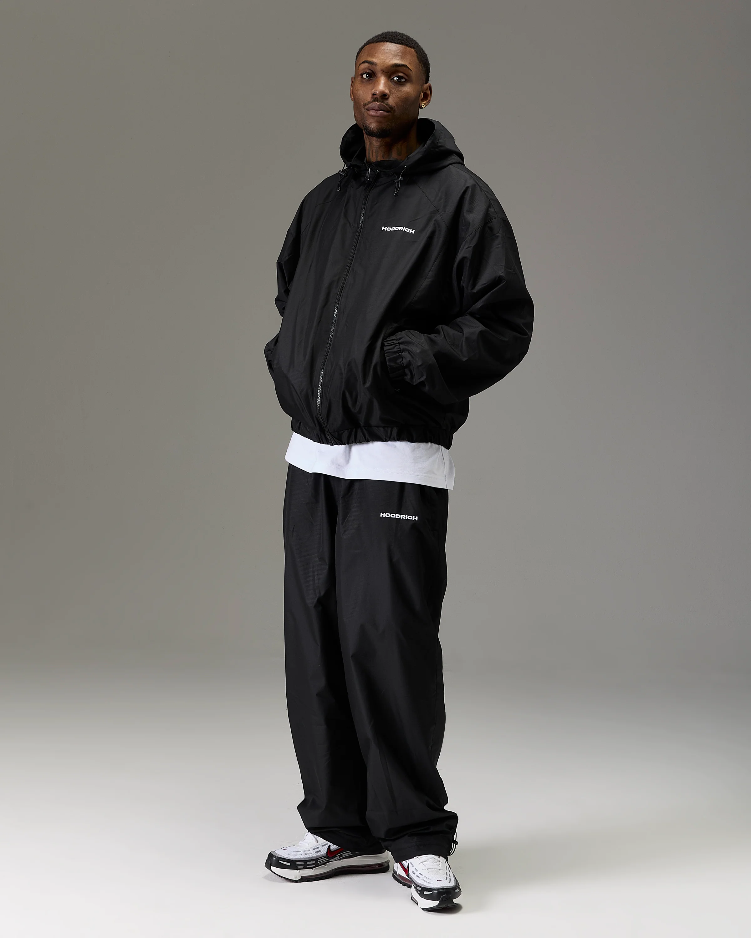The Winner's Circle Ripstop Woven Jacket - Black/White - Image 9