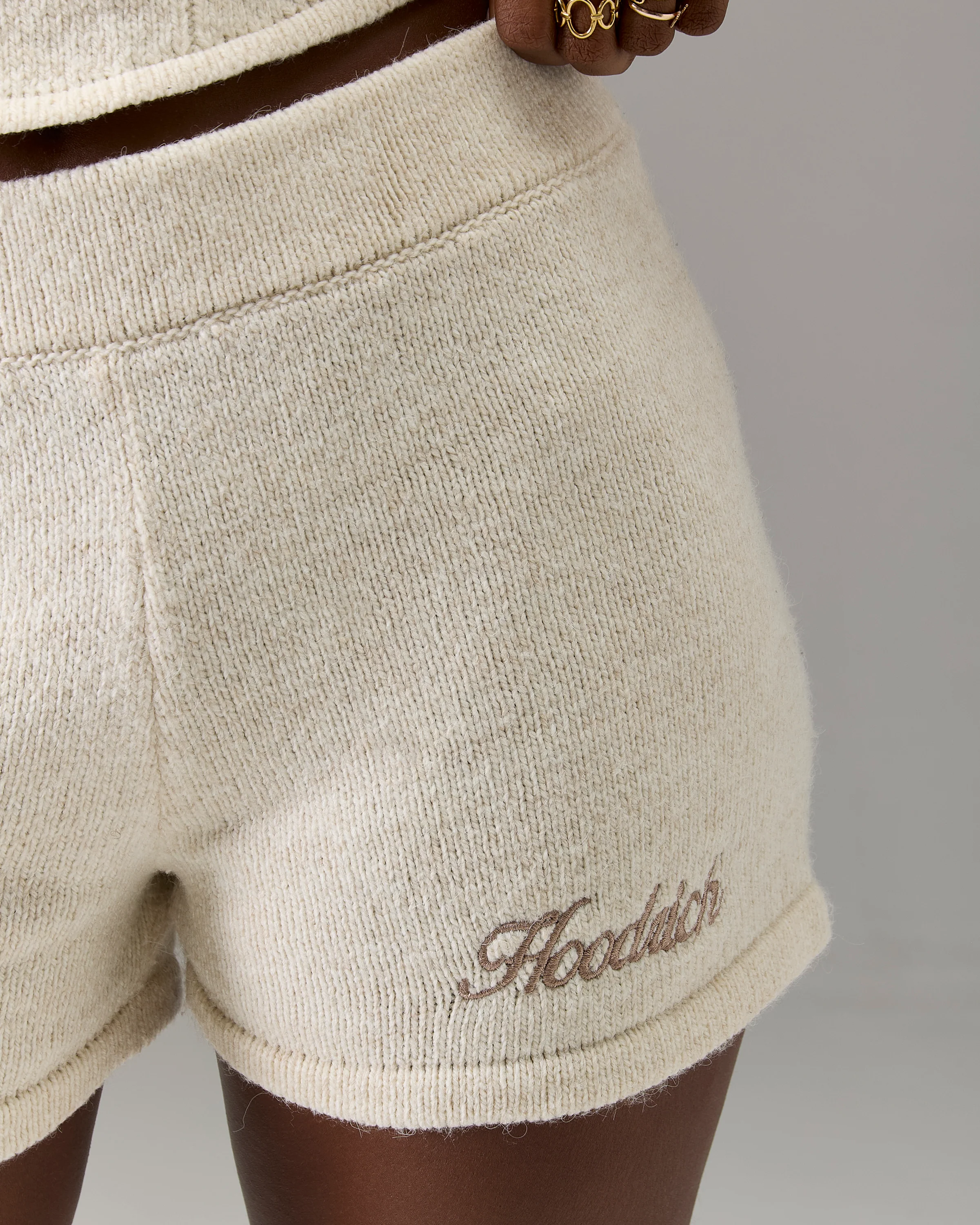 The Winner's Circle Knitted Shorts - Marl - Image 3
