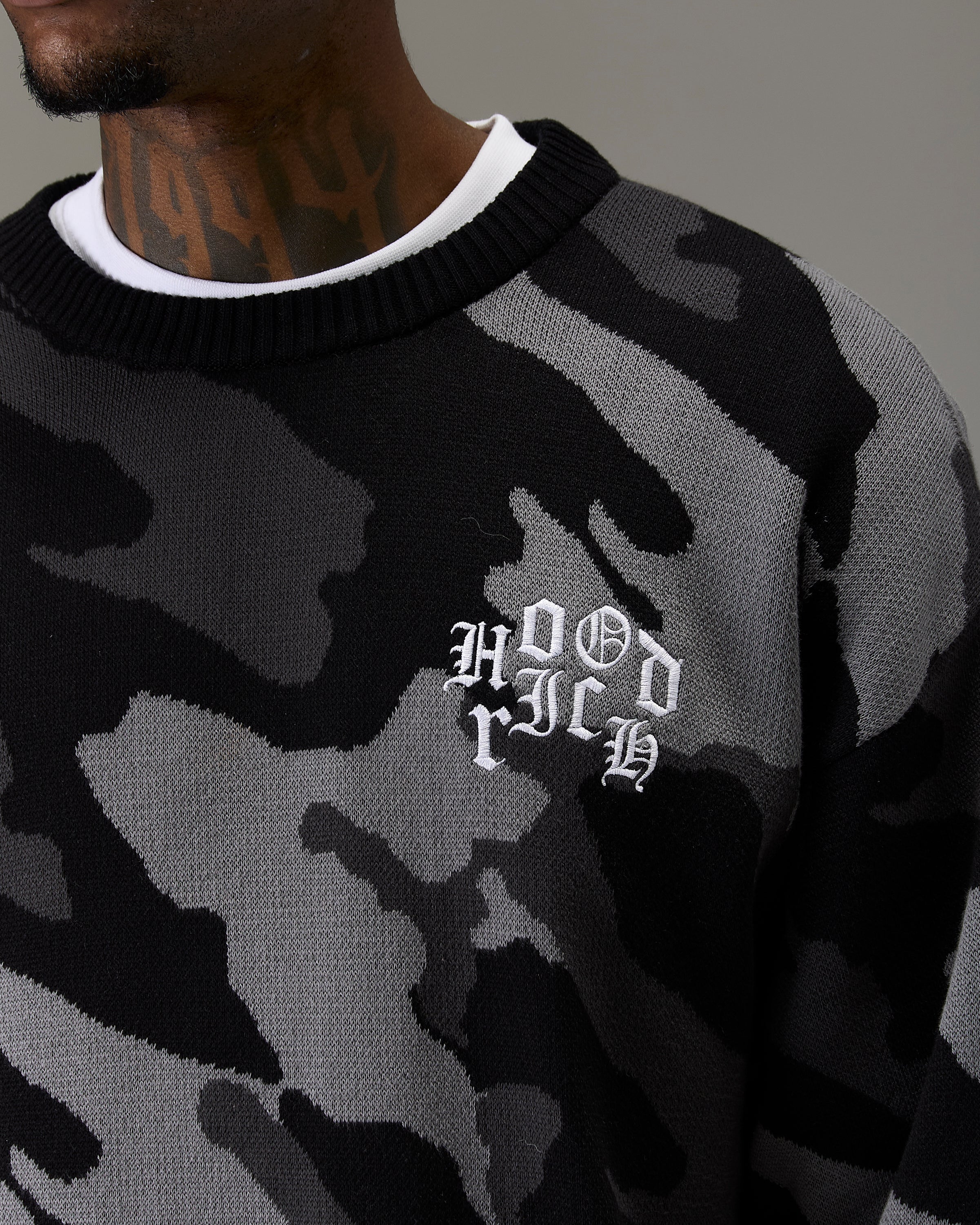 The Winner's Circle Knitwear Sweater - Black/Camo - Image 9