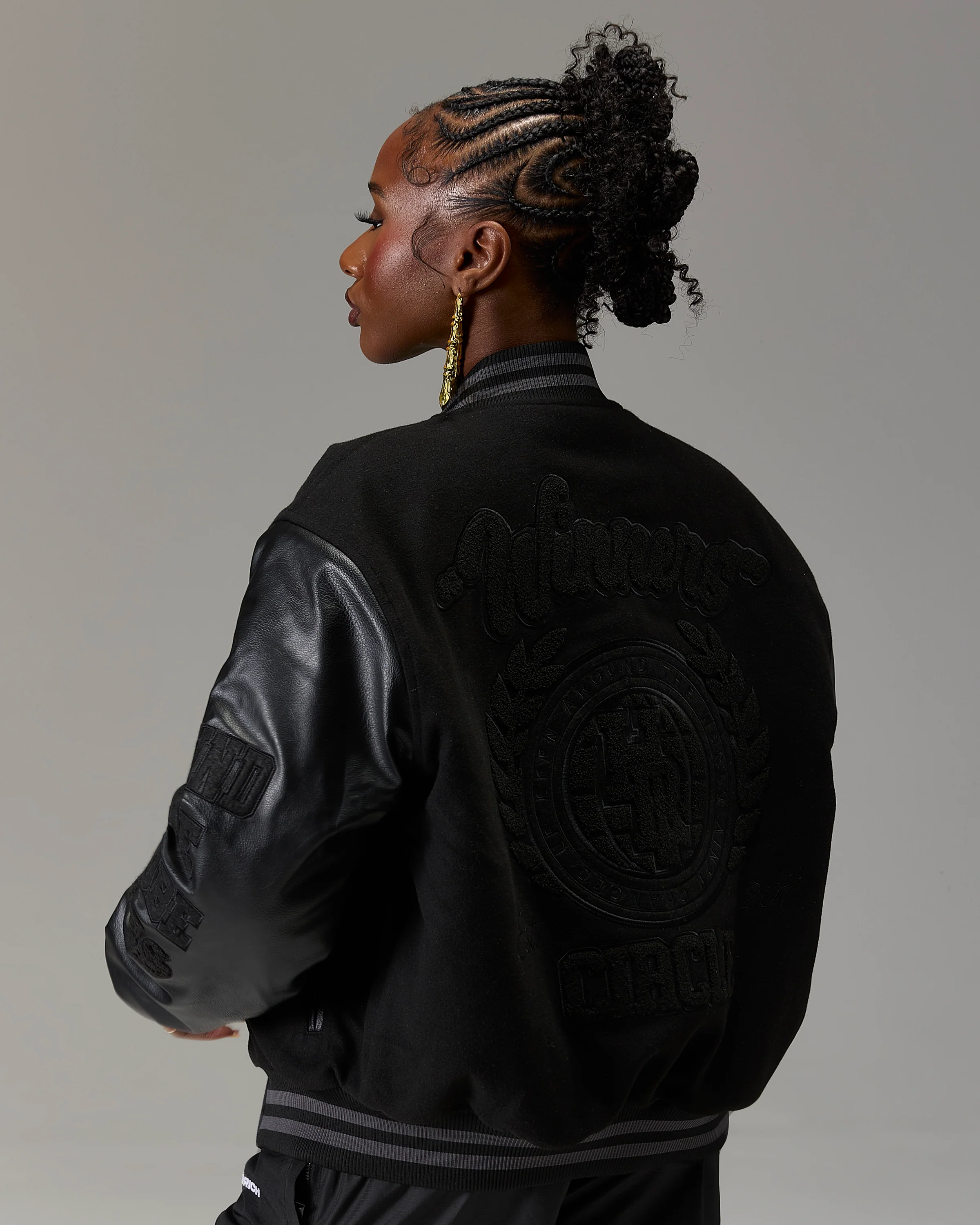 The Winner's Circle Varsity Jacket - Black - Image 3