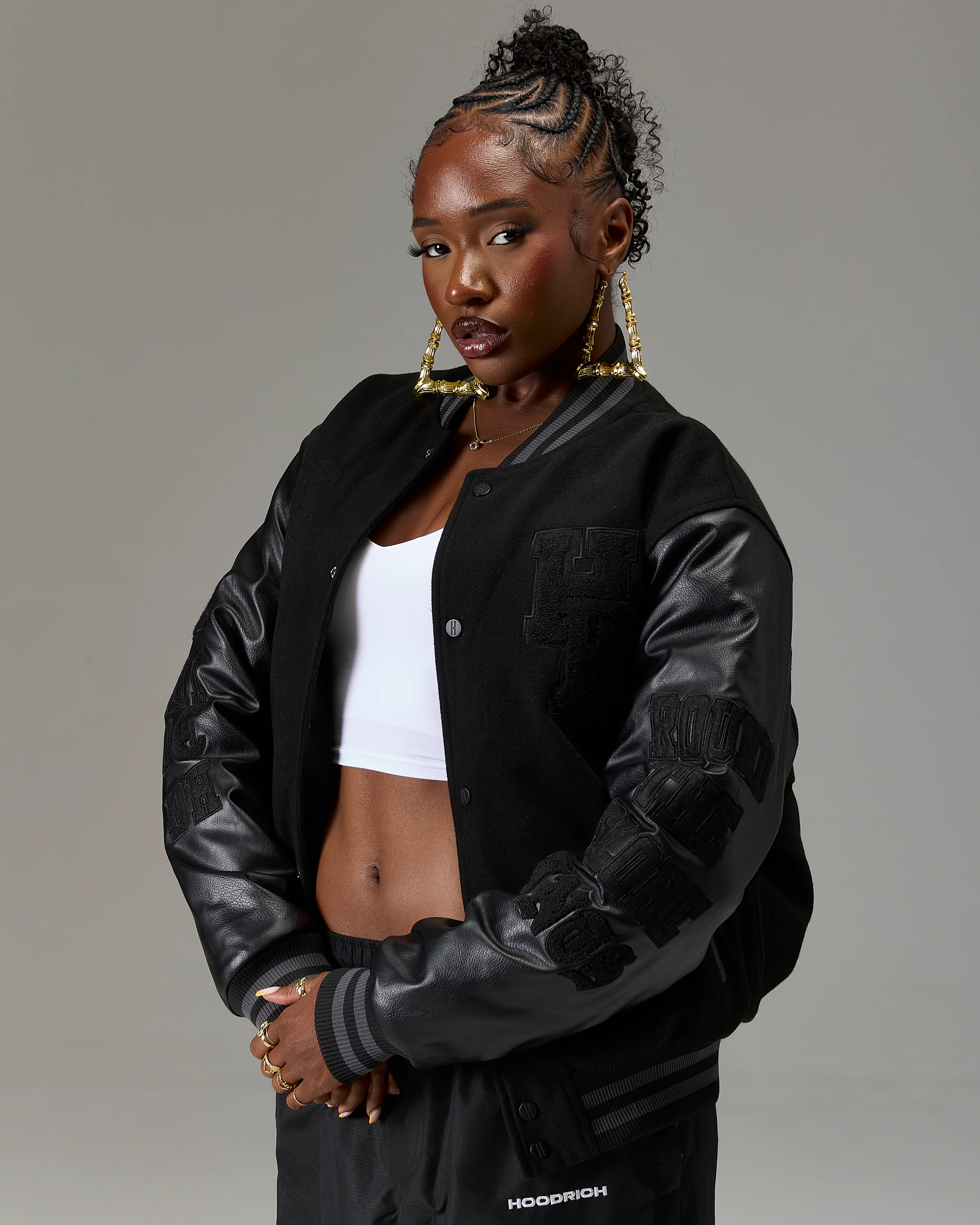 The Winner's Circle Varsity Jacket - Black - Image 5