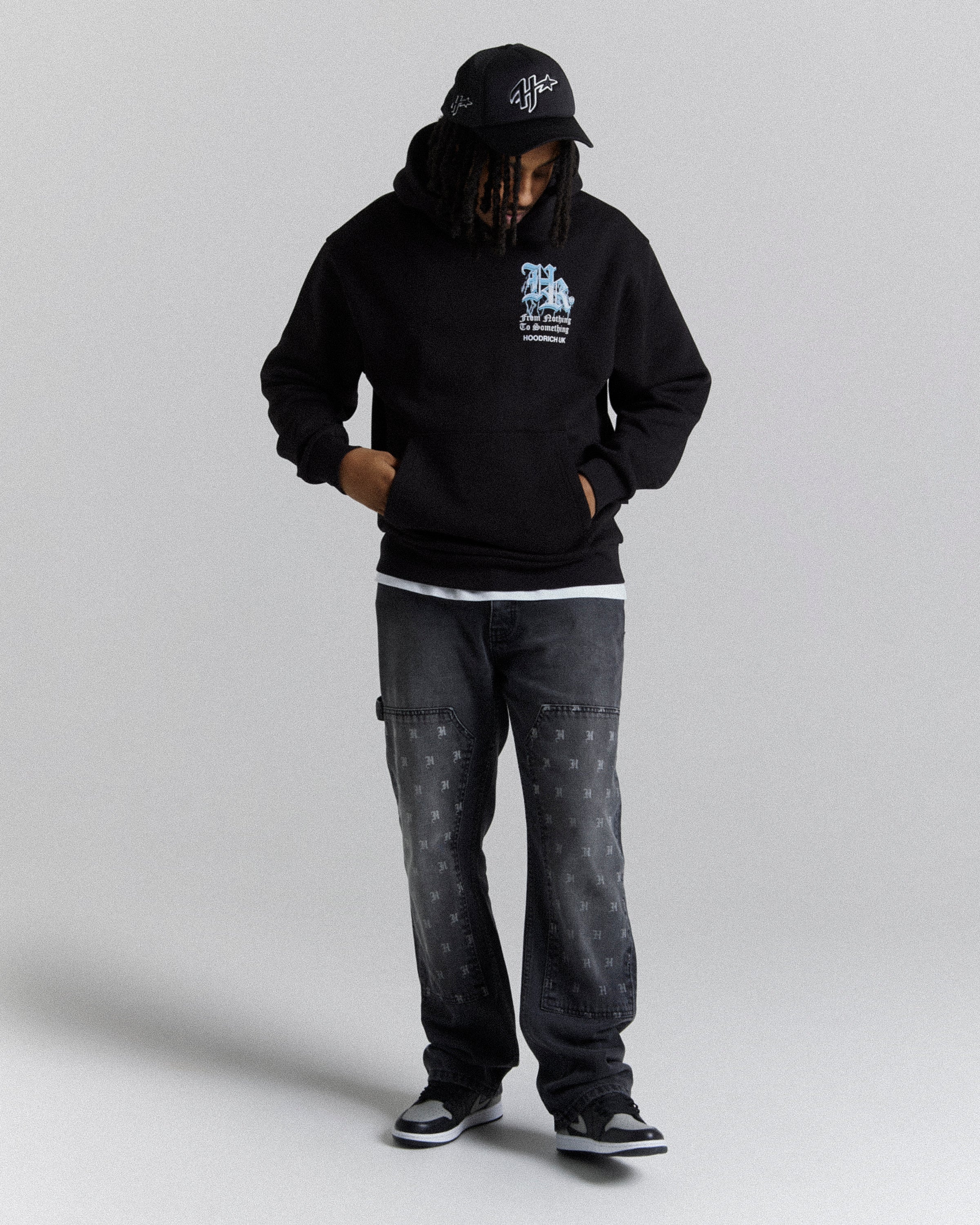 Tornado Oversized Hoodie - Black/White/Blue - Image 6