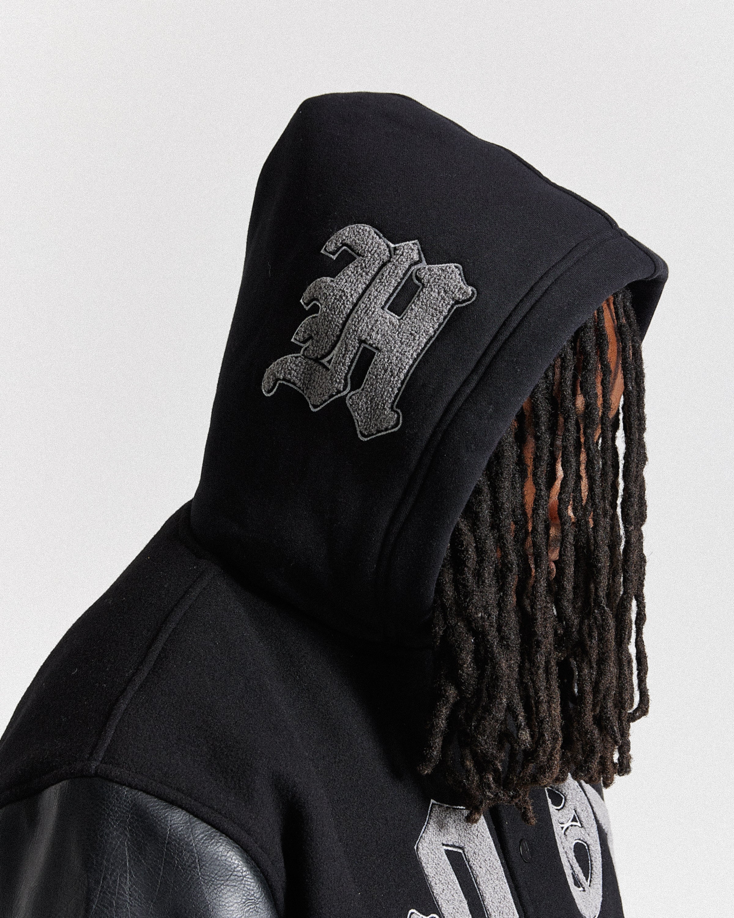 Vertigo Varsity Jacket - Black/Grey - Image 2