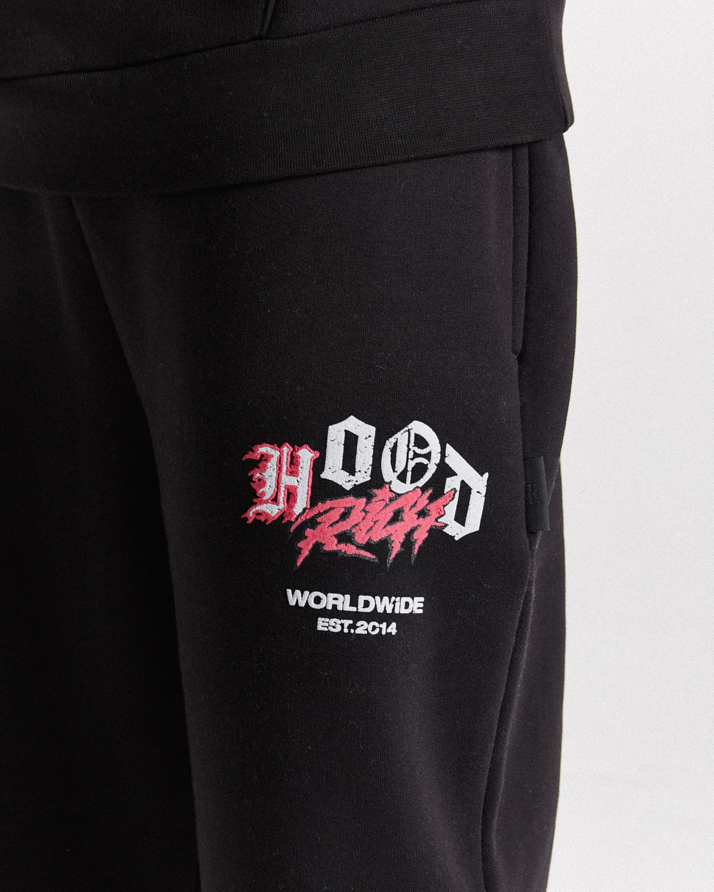 Vertigo Oversized Joggers - Black/Grey/Pink - Image 4