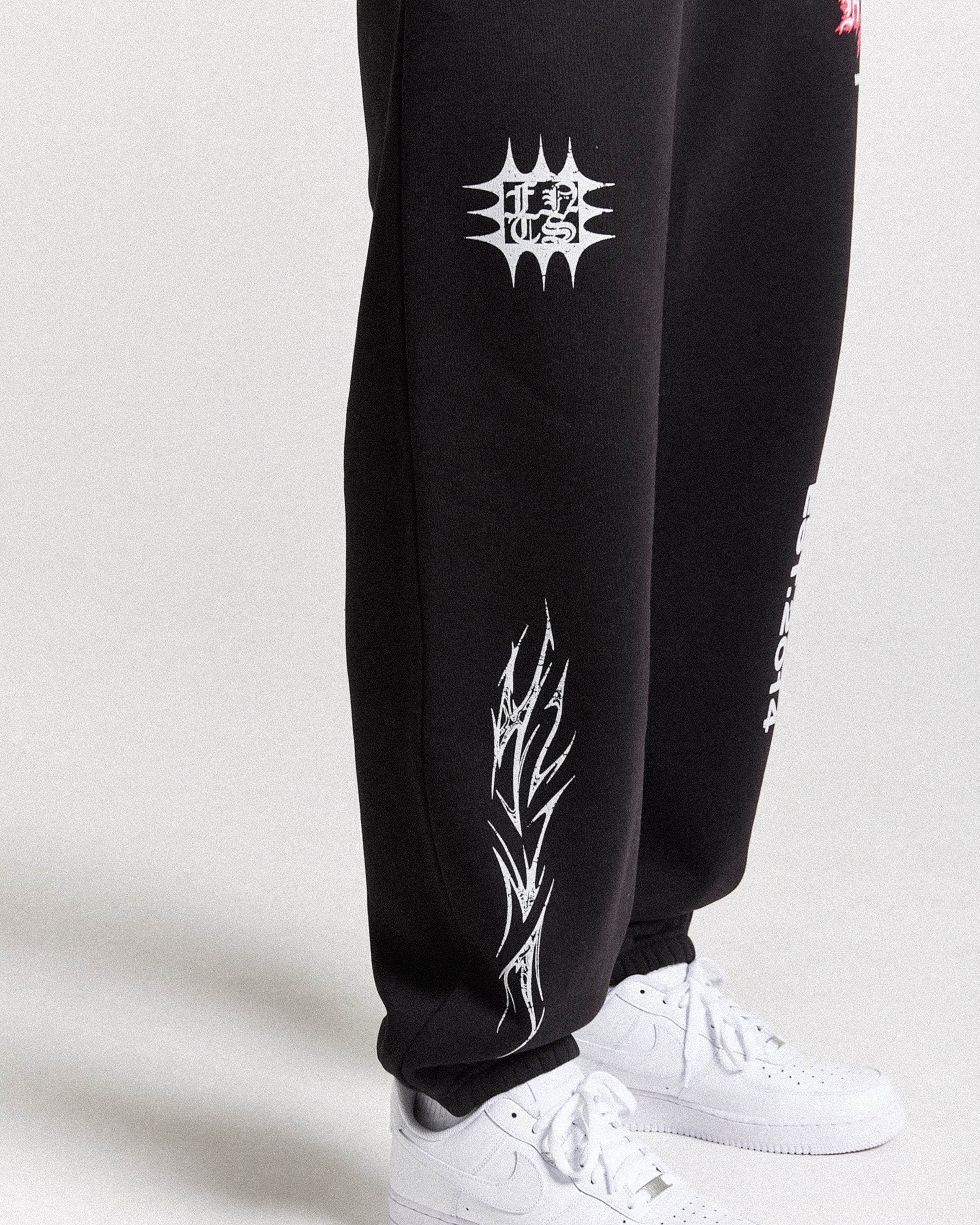 Vertigo Oversized Joggers - Black/Grey/Pink - Image 6