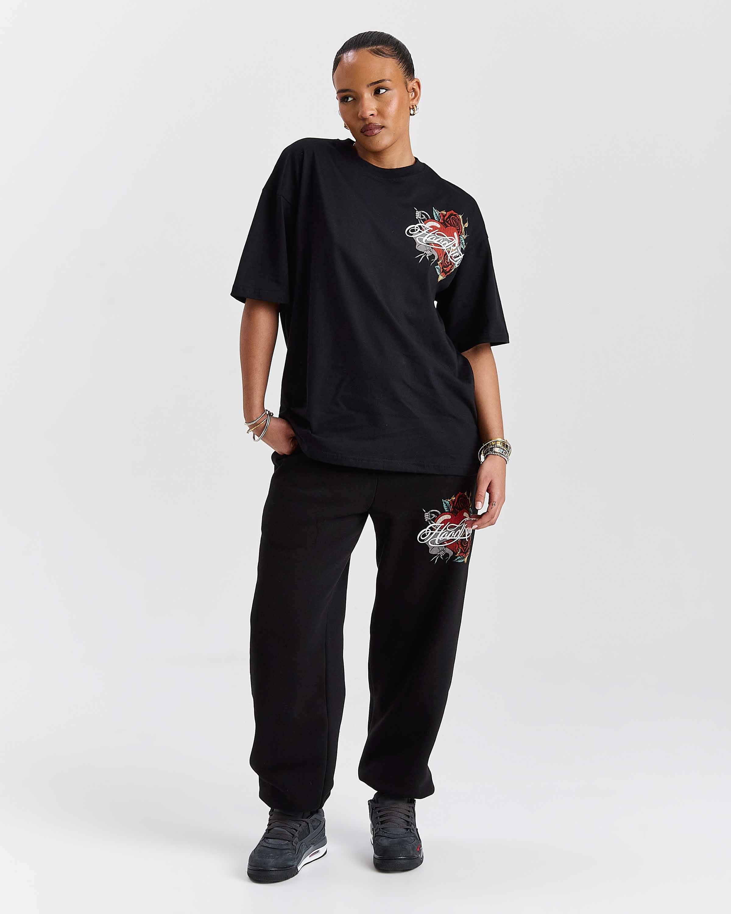 Vox Oversized T-Shirt - Black/Red - Image 7