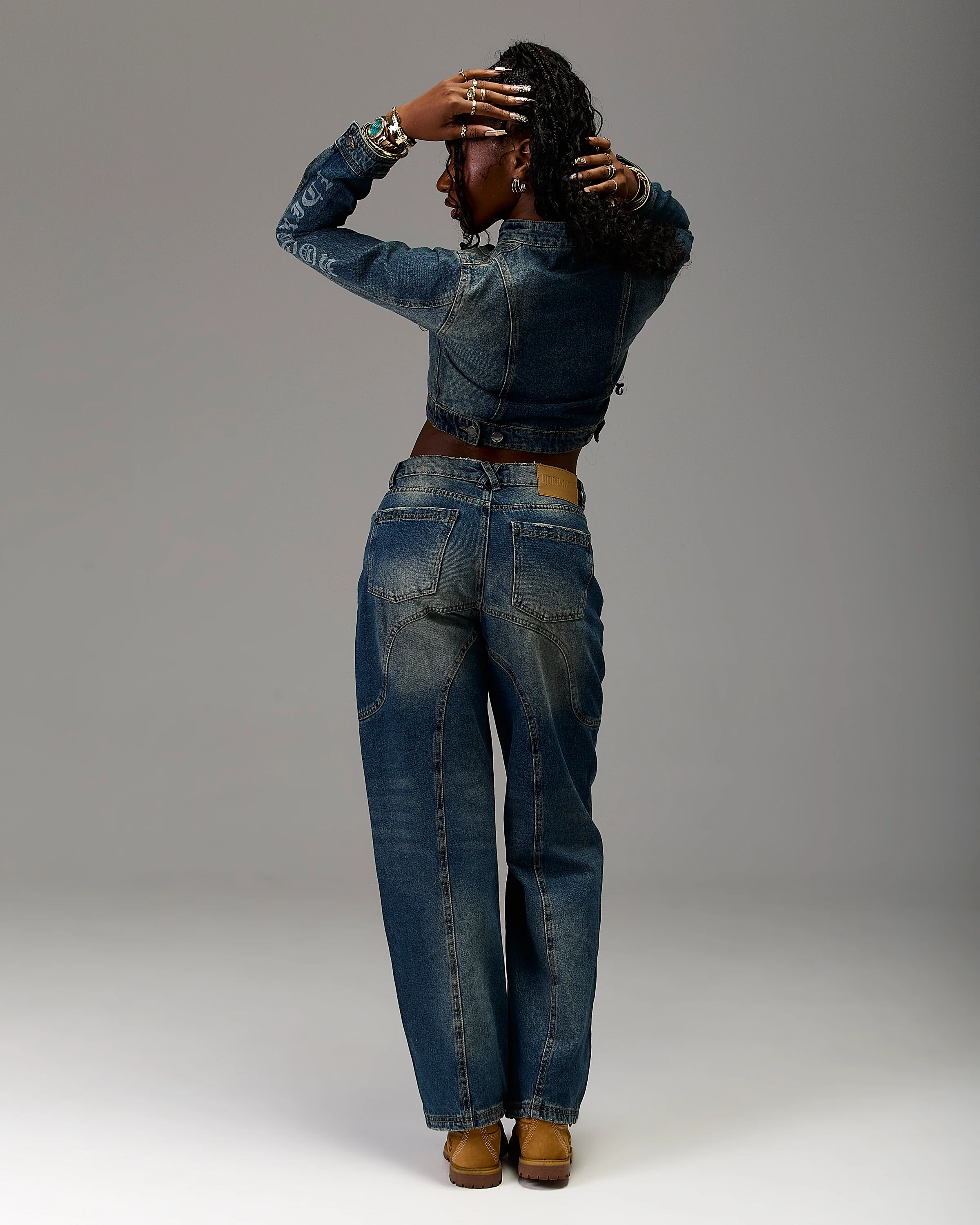 The Winner's Circle Snowdrift Wide Leg Jeans - Dirty Wash - Image 6