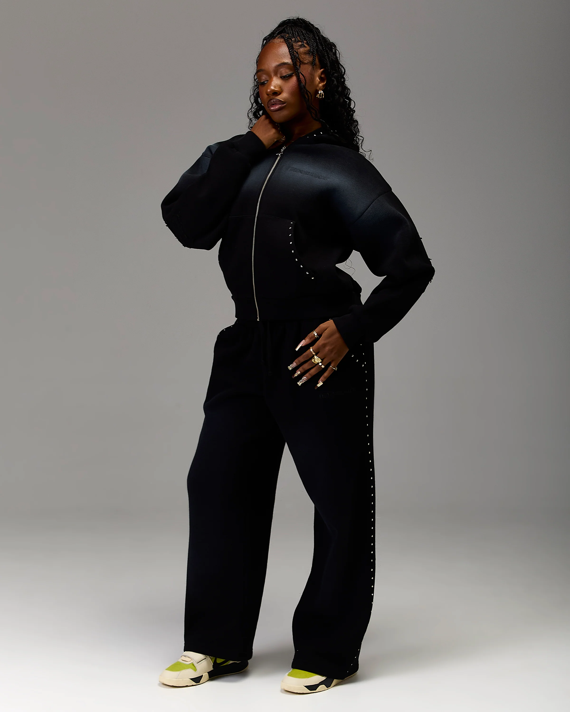 The Winner's Circle Aspen Wide Leg Joggers - Black - Image 13